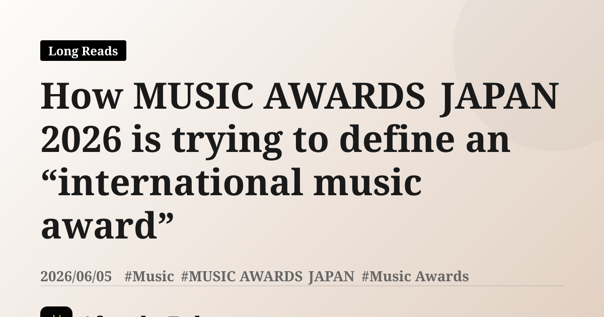 How MUSIC AWARDS JAPAN 2026 is trying to define an “international music award”